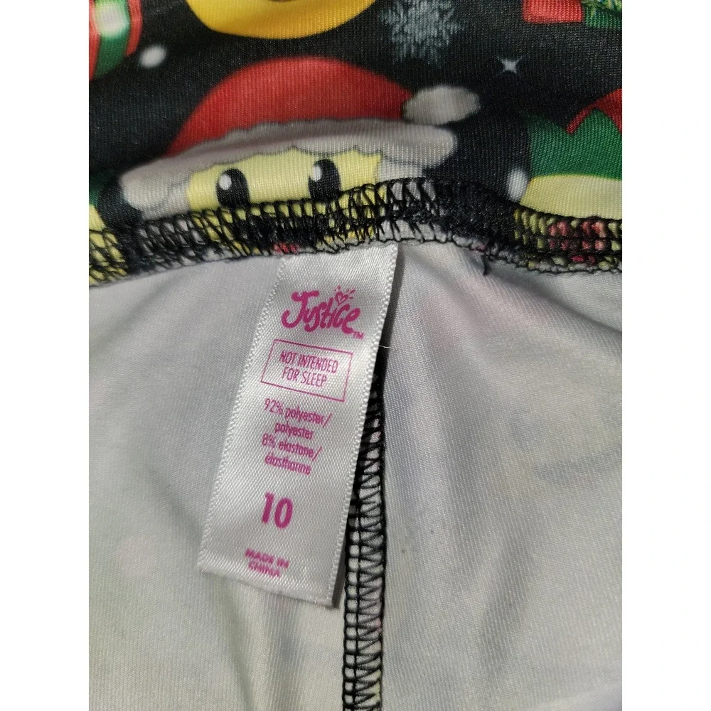 Justice holiday Christmas elfie selfie emoji top and leggings size 10‎